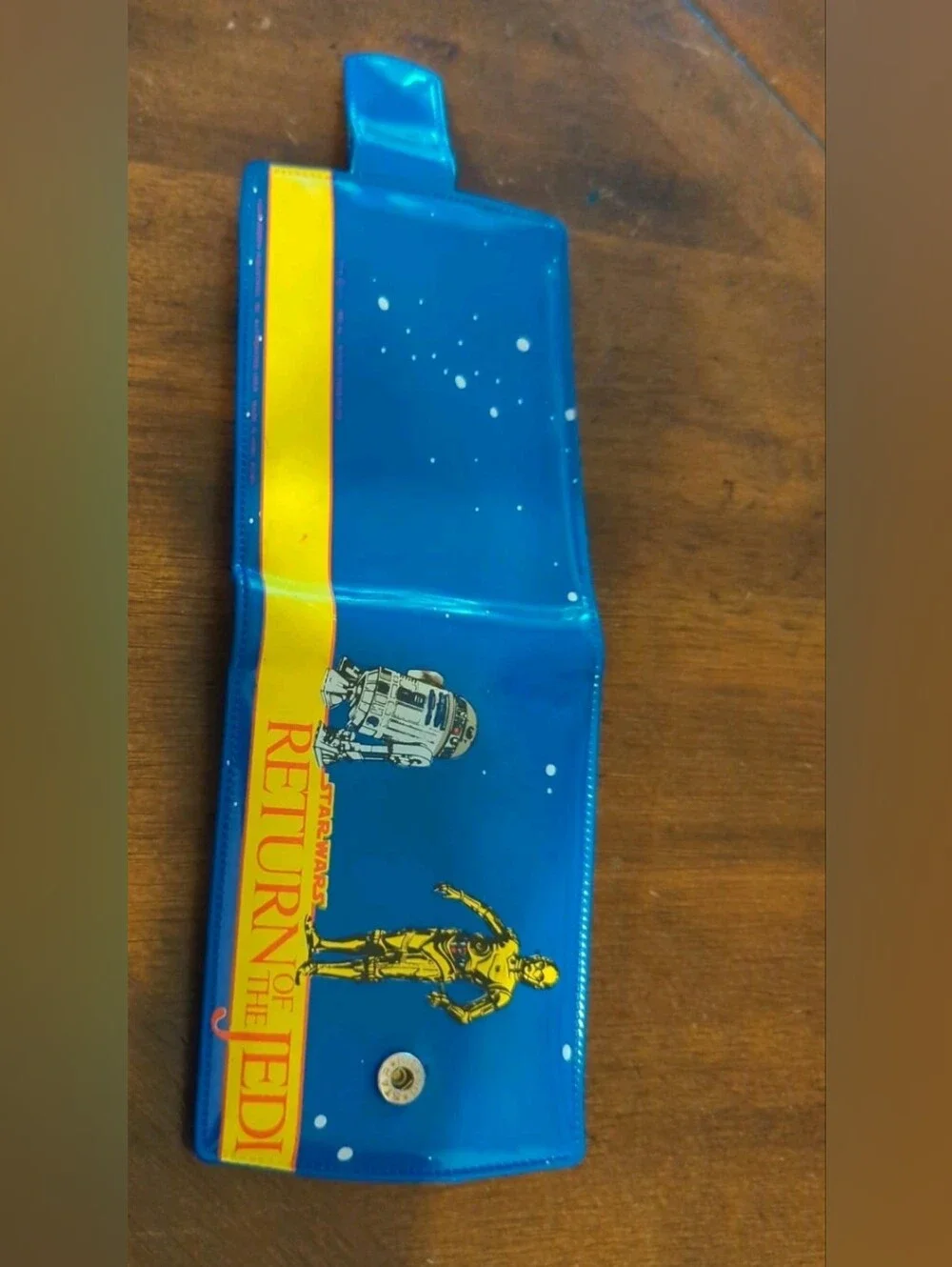 Vintage  Wallet Star Wars Return of the Jedi Blue Plastic